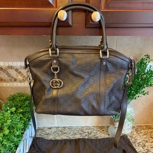Gucci Dome Guccissima Gg Dark Brown Crossbody